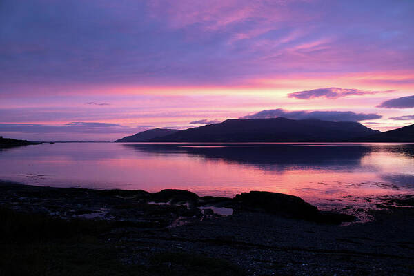 Sunset Poster featuring the photograph Loch Scridain Sunset by Pete Walkden