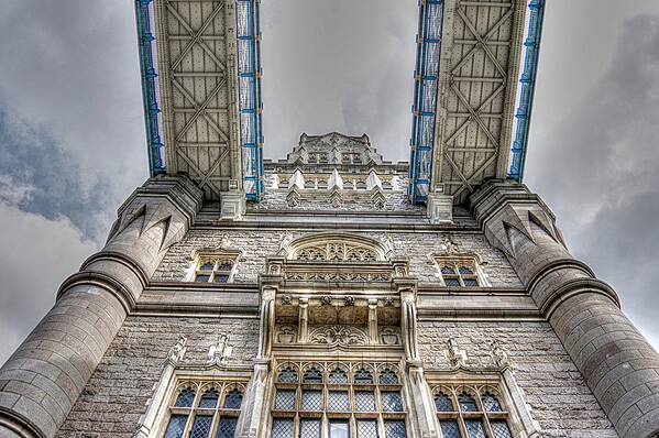 Tower Bridge Poster featuring the photograph Look Up to the Tower by Karen McKenzie McAdoo