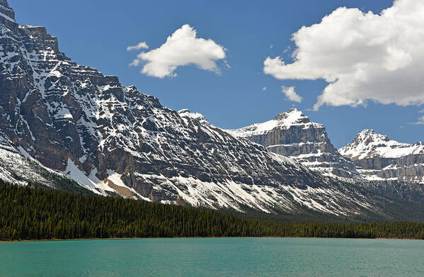 Lower Waterfowl Lake Poster featuring the photograph Lower Waterfowl Lake by Ginny Barklow