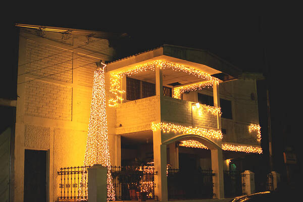 Christmas Lights Poster featuring the photograph Luces de Navidad Ataco by Totto Ponce