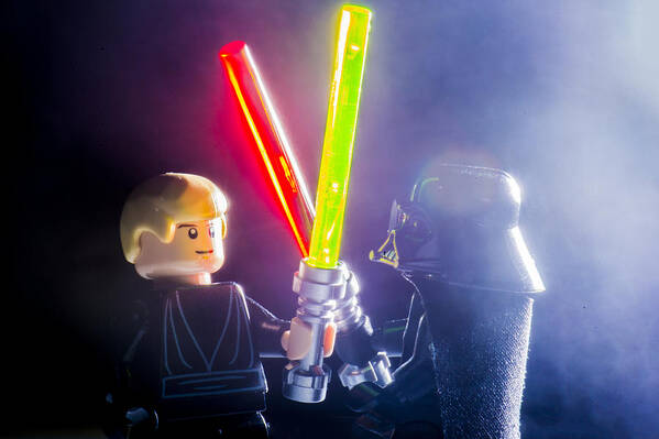 Star Wars Poster featuring the photograph Luke Skywalker vs Darth Vader by Matt McDonald