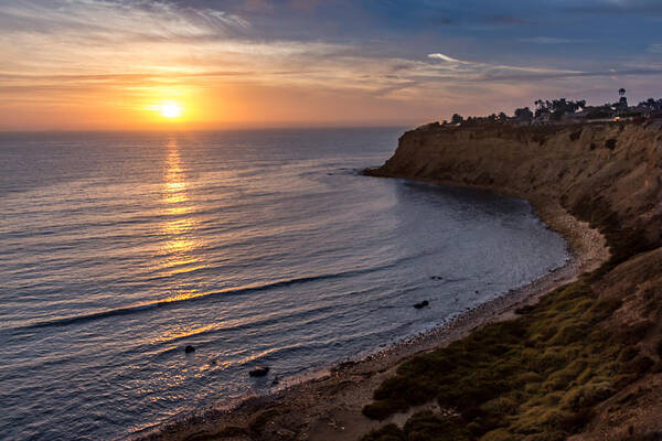 Beach Poster featuring the photograph Lunada Bay Sunset by Ed Clark