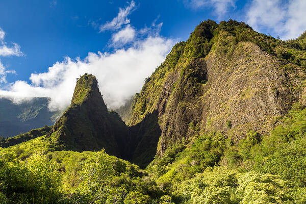 Maui Poster featuring the photograph Lush Iao Needle Maui by Pierre Leclerc Photography