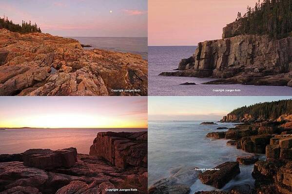 Seacoast Poster featuring the photograph Maine Acadia National Park Seacoast Photography by Juergen Roth