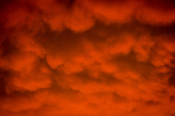 Mammutus Sunset After Storm Orange Clouds Bruce Pritchett Photography Poster featuring the photograph Mammutus Clouds Sunset by Bruce Pritchett