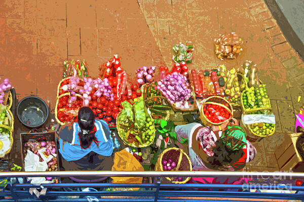 Diez De Agosto Poster featuring the photograph Many Veggies At The Mercados by Al Bourassa