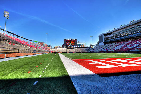 Martin Stadium - View From The Turf Poster featuring the photograph Martin Stadium - View from the Turf by David Patterson