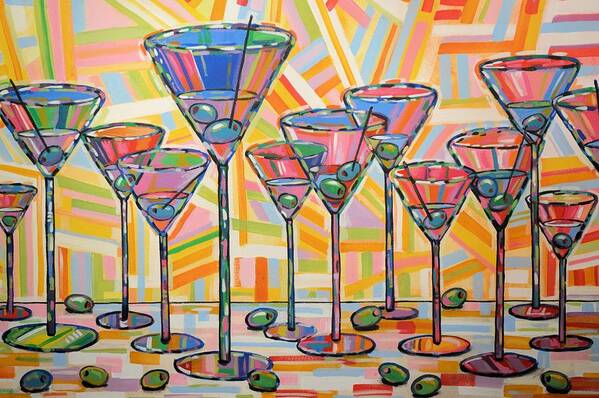 Martini Poster featuring the painting Martini Hour by Amy Giacomelli