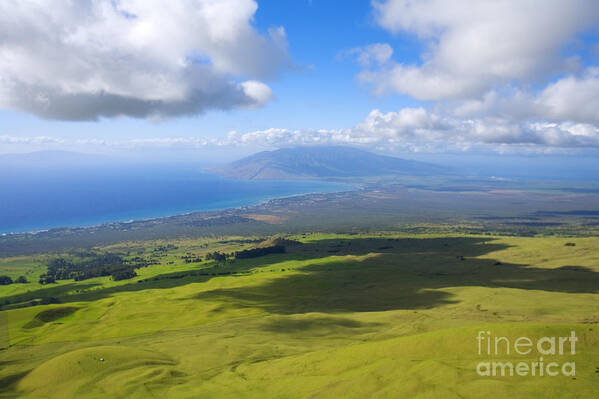 Aerial Poster featuring the photograph Maui Aerial by Ron Dahlquist - Printscapes