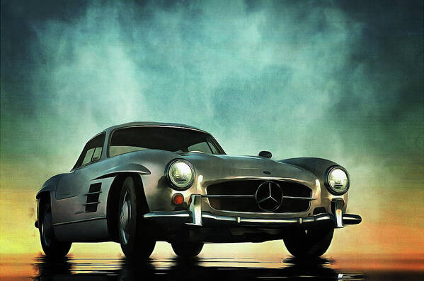 1960 Poster featuring the painting Mercedes 300SL by Jan Keteleer