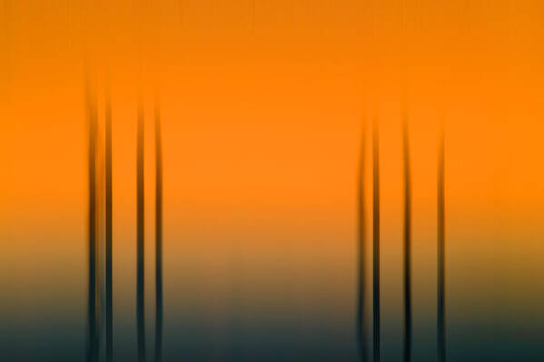 Abstracts Poster featuring the photograph Merritt Island Sunset Digital Abstracts Motion Blur by Rich Franco