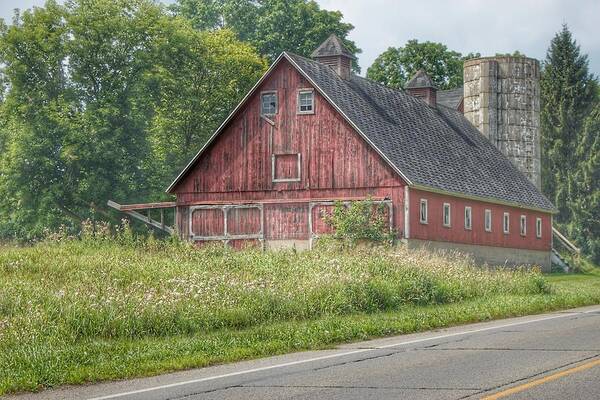Barn Poster featuring the photograph 0029 - Metamora Red I by Sheryl L Sutter