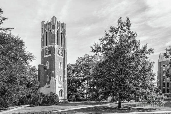 Michigan State Poster featuring the photograph Michigan State University Beaumont Tower Landscape by University Icons