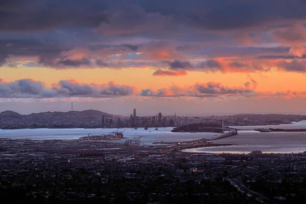 Sunset Poster featuring the photograph Mighty Mellow, San Francisco by Vincent James