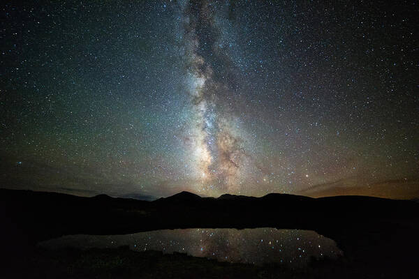 Stars Poster featuring the photograph Milky Way Indy Pass by Darren White