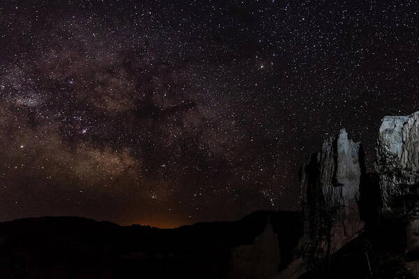 Utah Poster featuring the photograph Milky Way over Navajo Loop Trail by James Marvin Phelps
