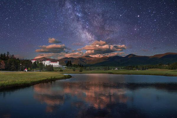 Milky Poster featuring the photograph Milky Way over the Omni Mount Washington by White Mountain Images