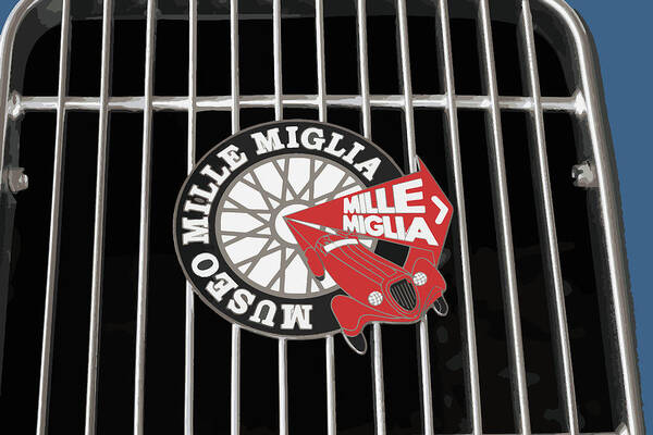 Museo Mille Miglia Poster featuring the drawing Mille Miglia by Darrell Foster