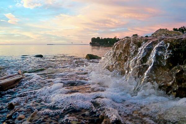 Lake Champlain Poster featuring the photograph Mini-Falls by Mike Reilly