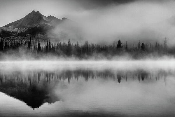 Lake Poster featuring the photograph Misty Morning by Cat Connor