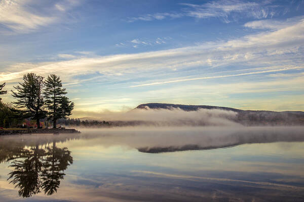 Speculator Lake Poster featuring the photograph Misty Morning by Mark Papke