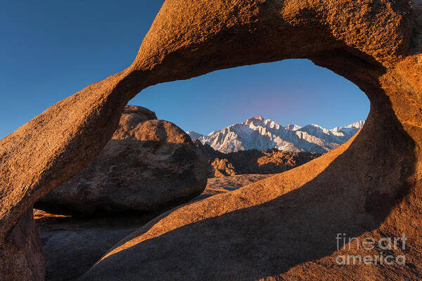 Mobius Poster featuring the photograph Mobius Arch, Alabama Hills, California USA by Philip Preston