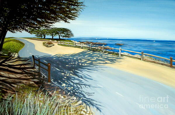 Landscape Poster featuring the painting Monterey Shadows by Elizabeth Robinette Tyndall