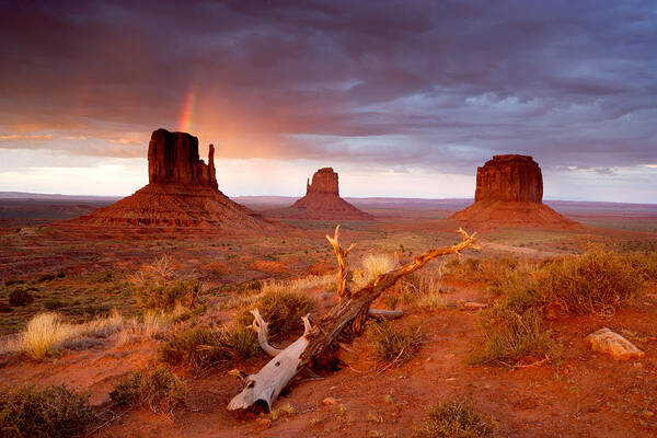 Arizona Poster featuring the photograph Monument Valley Rainbow by Eric Foltz