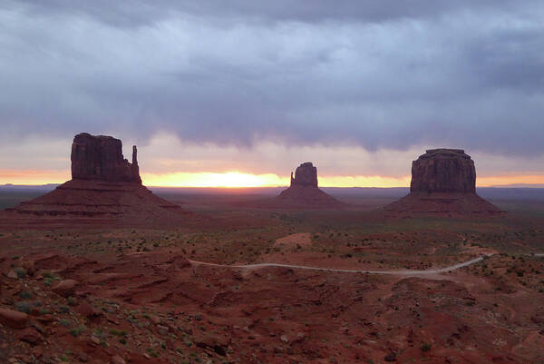 West Poster featuring the photograph Monument Valley Sunrise by Gordon Beck
