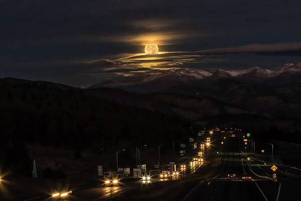 Beaver Moon Poster featuring the photograph Moon Over Genessee by Kristal Kraft