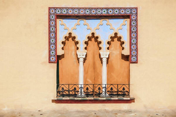 Arabic Poster featuring the photograph Moorish Window II by David Letts
