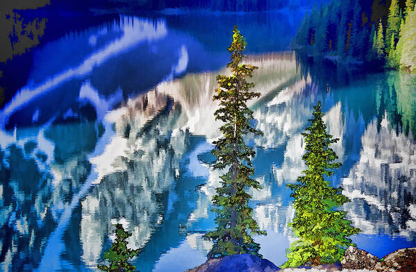 Canada Poster featuring the photograph Moraine Reflections by Dennis Cox