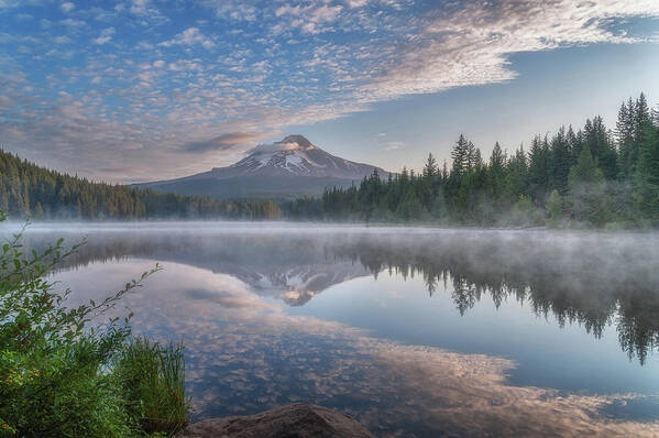 Oregon Poster featuring the photograph Mount Hood Morning by Gary Randall