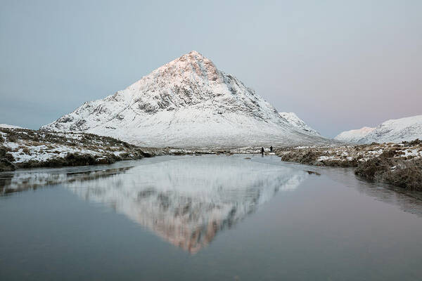 The Buachaille Poster featuring the photograph Mountain Sunrise by Grant Glendinning