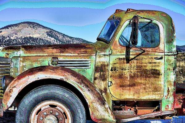Trucks Poster featuring the photograph Mountain Truce by Jacqui Binford-Bell