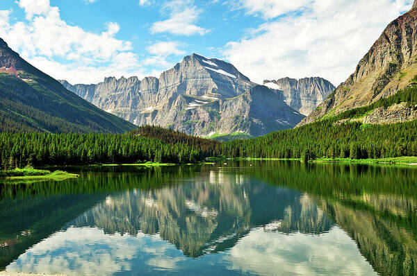 Glacier National Park Poster featuring the photograph Mt Gould Reflection by Greg Norrell