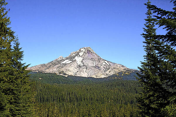 California Landscape Art Poster featuring the photograph Mt Hood by Larry Darnell