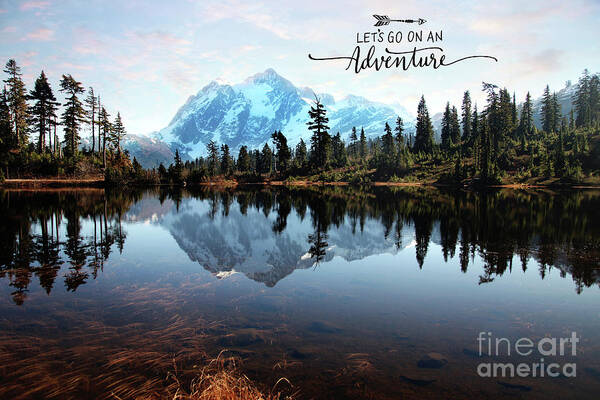 Mt.shuksan Poster featuring the photograph Mt Shuksan-adventure by Sylvia Cook