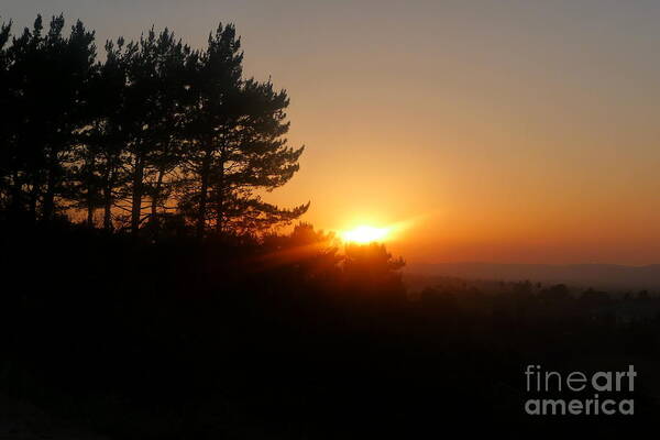 Sunset Poster featuring the photograph Mulholland Sunset and Silhouette by Nora Boghossian