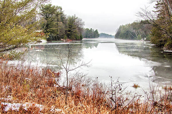 Muskoka Lakes Poster featuring the photograph Muskoka Lakes in December by Tatiana Travelways