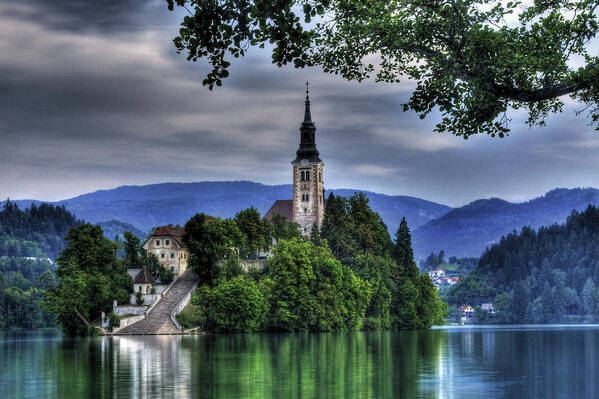Lake Bled Poster featuring the photograph Mystical Lake Bled by Don Wolf