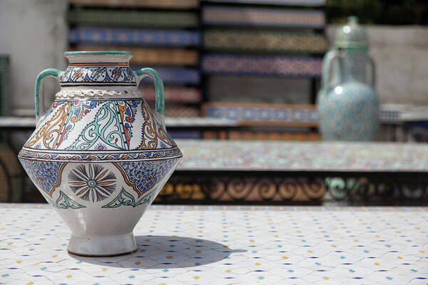 Morocco Poster featuring the photograph Naj Ceramics Morocco by Erika Gentry
