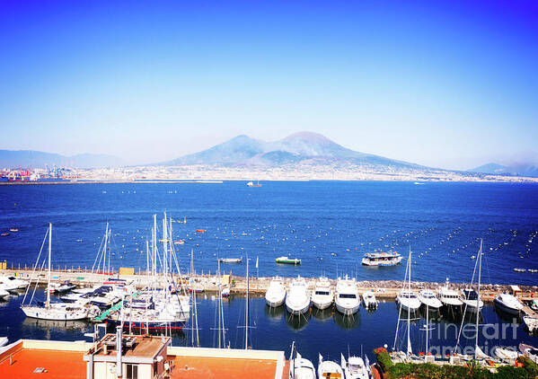 Naples Poster featuring the photograph Naples and Vesuvius by Anastasy Yarmolovich