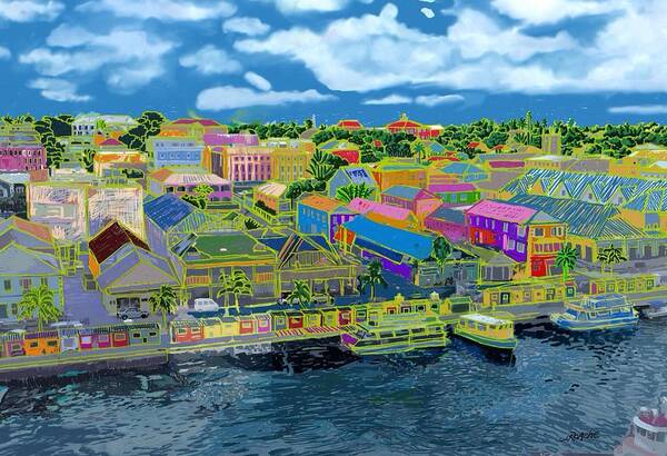 Island Poster featuring the digital art Nassau by Joe Roache