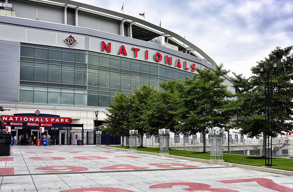 washington Nationals Poster featuring the photograph Nats Park - front entrance by Brendan Reals