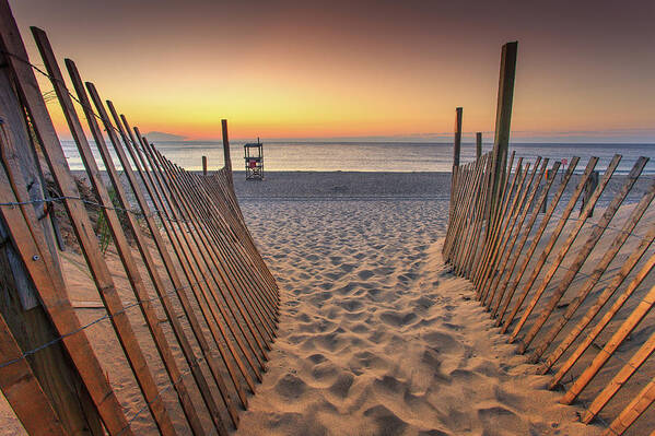 Sunrise Poster featuring the photograph Nauset Beach Entrance 2 by Darius Aniunas