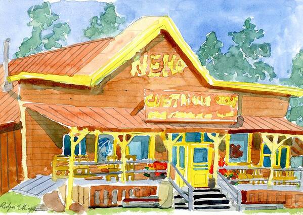 Store Poster featuring the painting Nemo Ranch Store by Rodger Ellingson