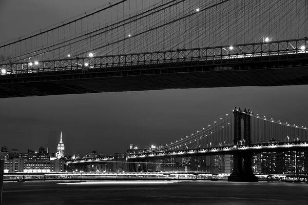 New York Poster featuring the photograph New York Bridges by Clint Buhler
