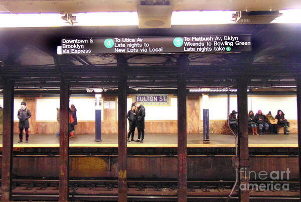  Poster featuring the digital art New York Subway by Darcy Dietrich