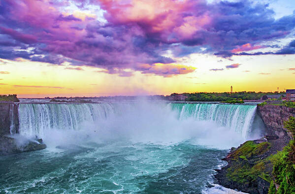 Niagara Falls Poster featuring the photograph Niagara Falls Evening 3 by Steve Harrington